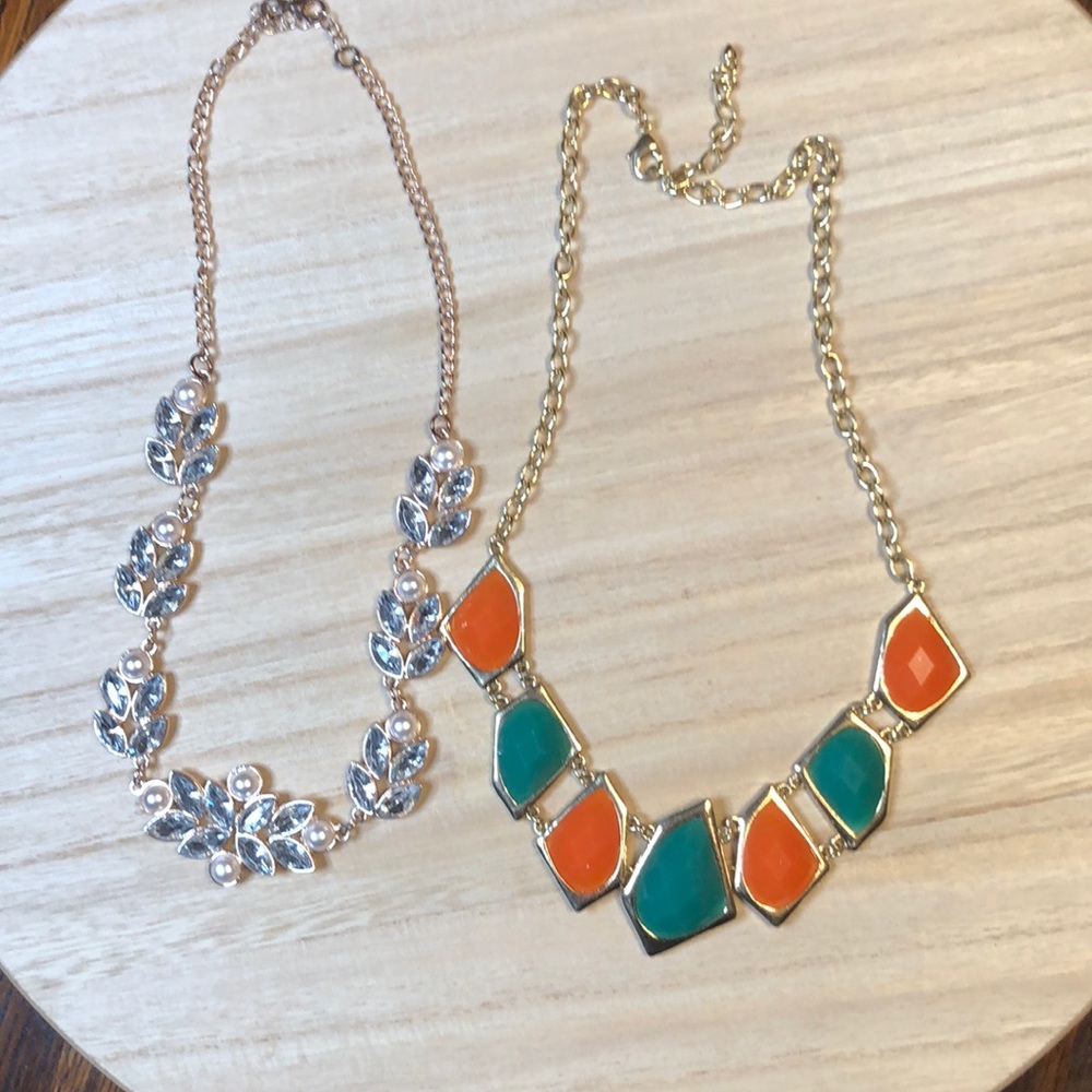 Two statement necklaces
